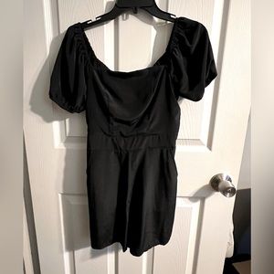 Lily Rose Black Backless Romper